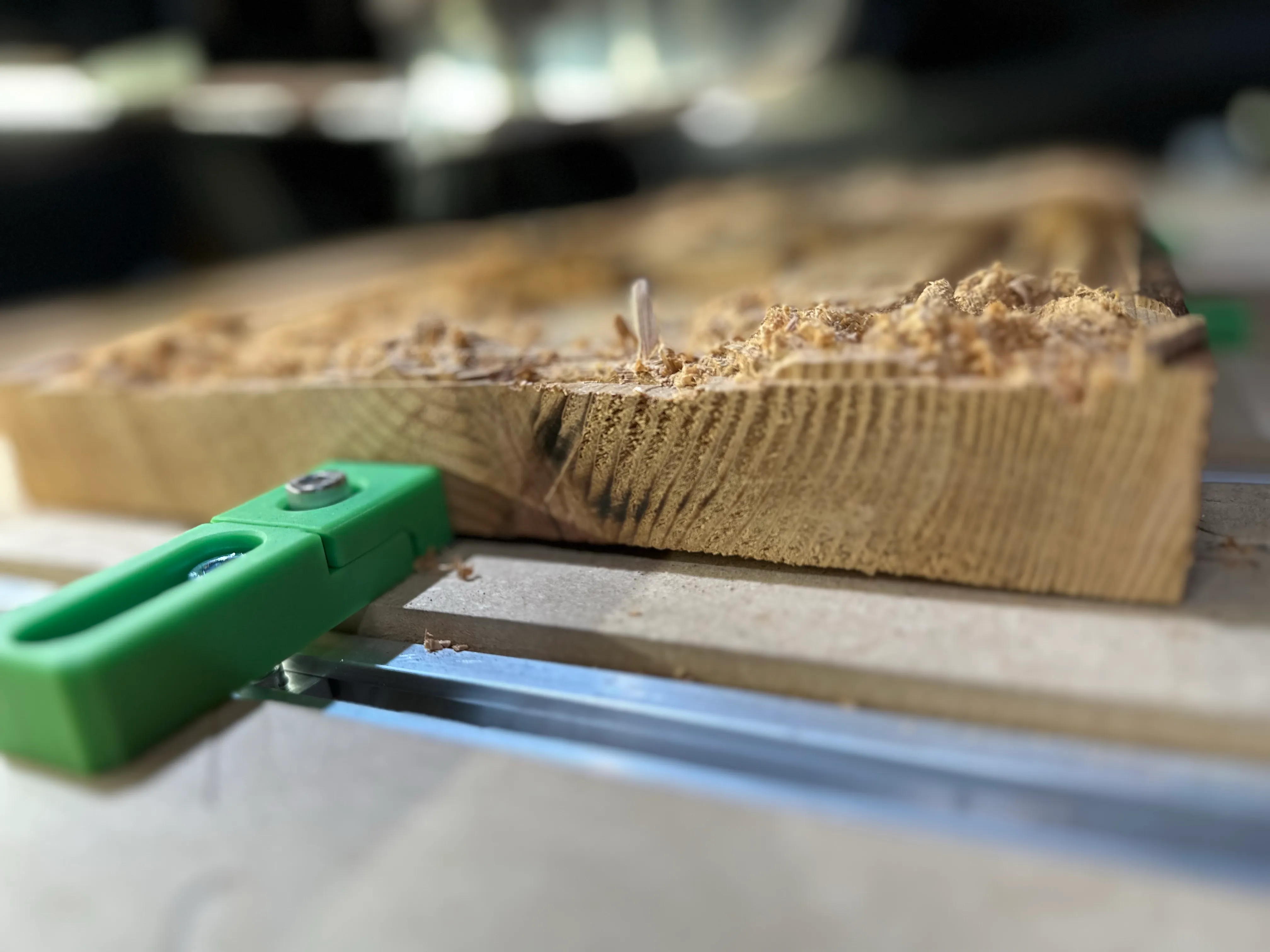 Western red cedar under the router